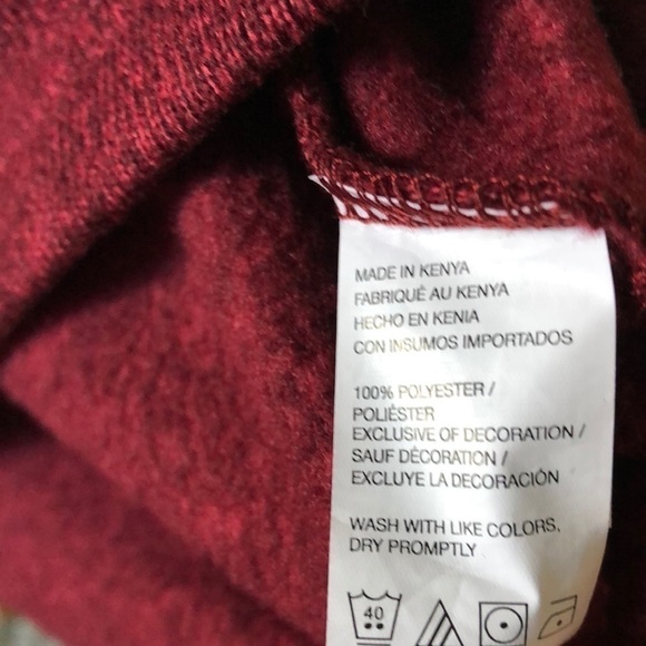 IZOD red fleece quarter zip sweater in size XL - Picture 4 of 4